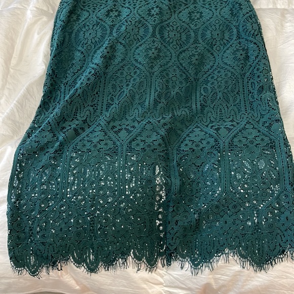 Green Sheer Lace Mini Dress - Picture 10 of 10